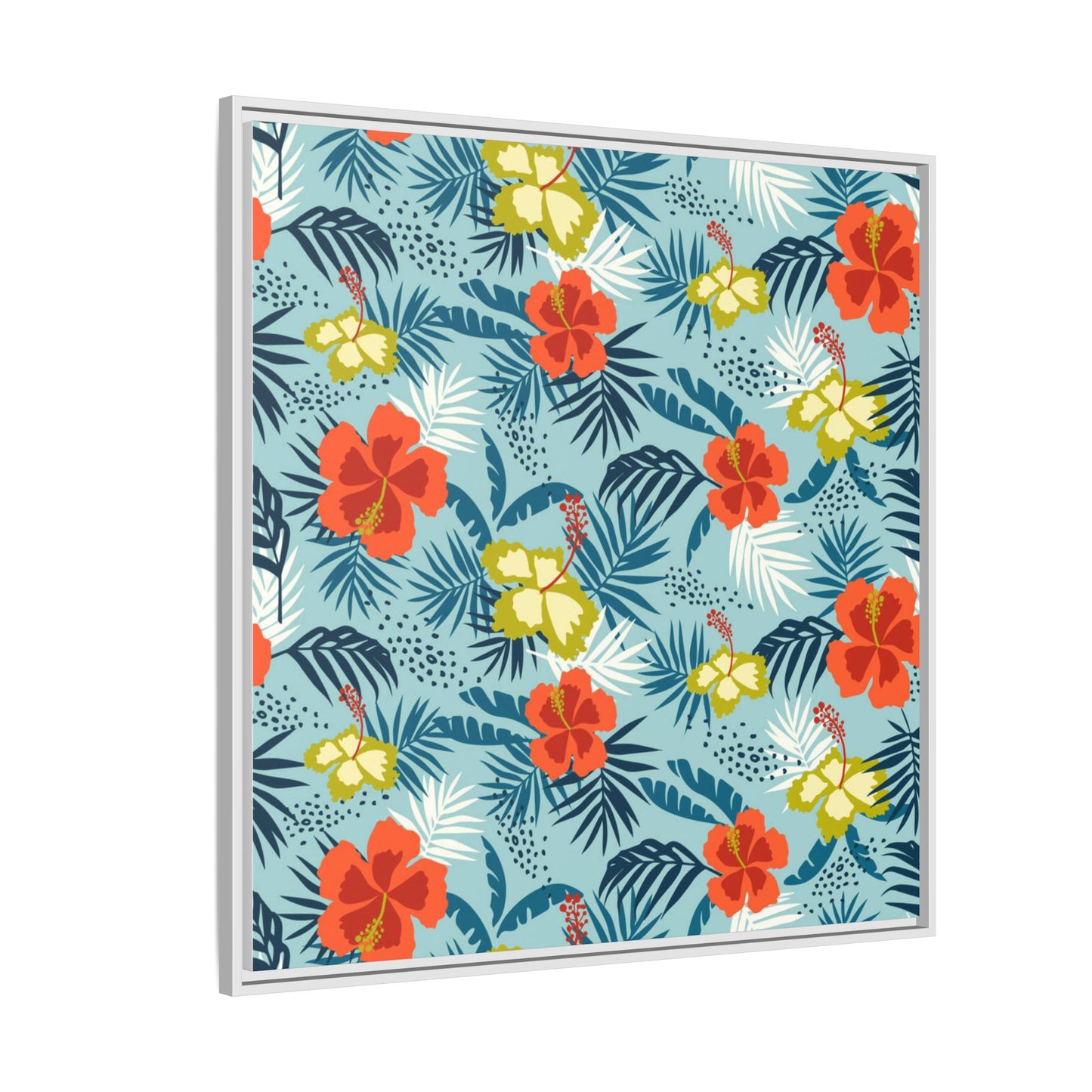 Tropical Summer Framed Matte Canvas Art