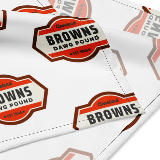 Browns Dawg Pound Bandana (White)