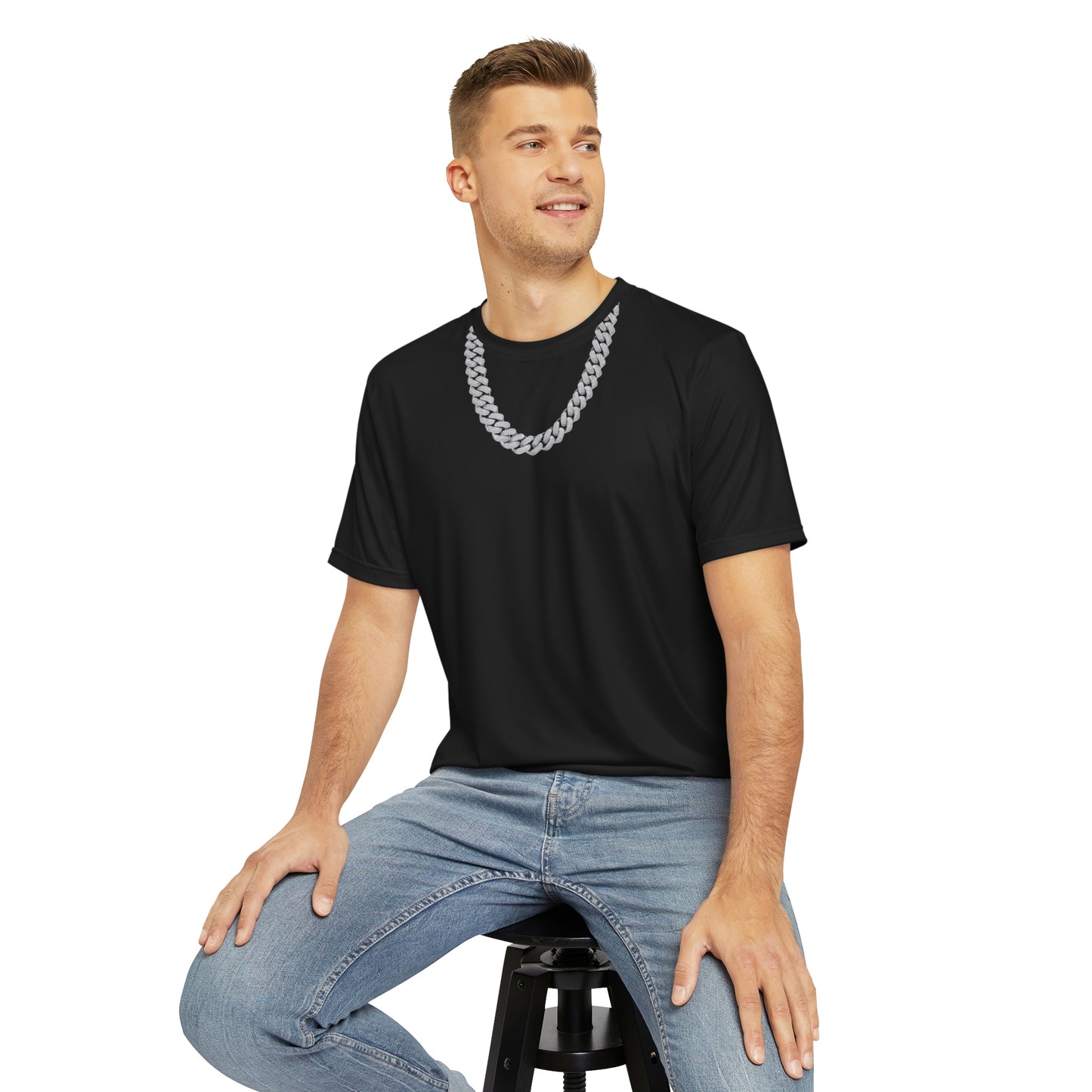 CUBAN LINKED Men's Polyester Tee (AOP)
